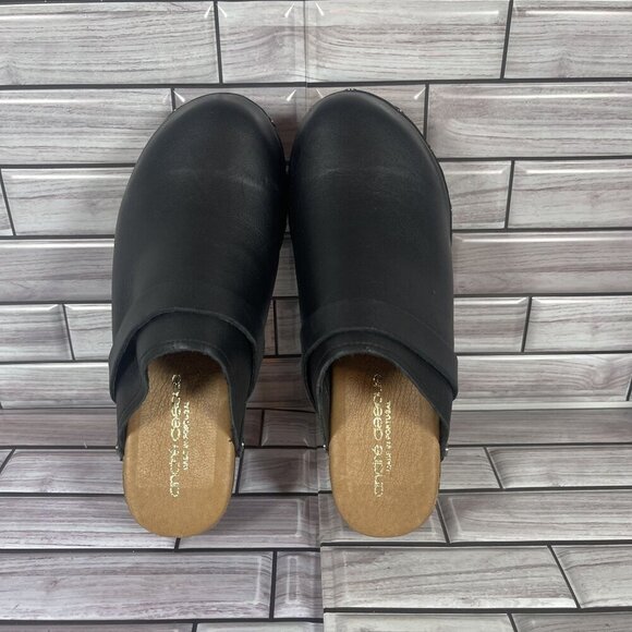 Andre Assous Olivia Black Leather Platform Clog Women's Shoe Size 5-NEW - Picture 6 of 10